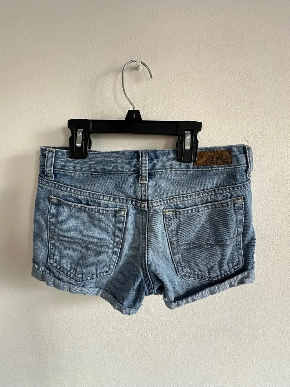 Ralph Lauren Blue Embroidered Denim Shorts Girls size 10